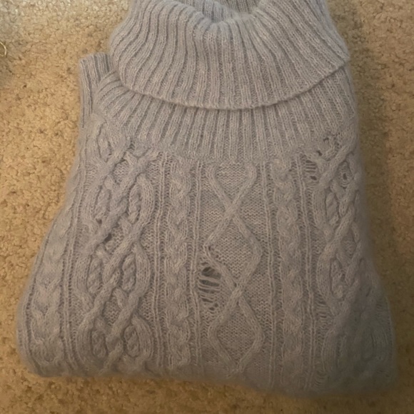 Free People blue turtleneck sweater - Picture 4 of 5